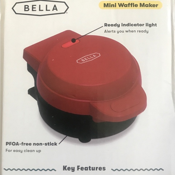 Mini Waffle Iron Brand  New Never Used in box Red - Picture 4 of 6